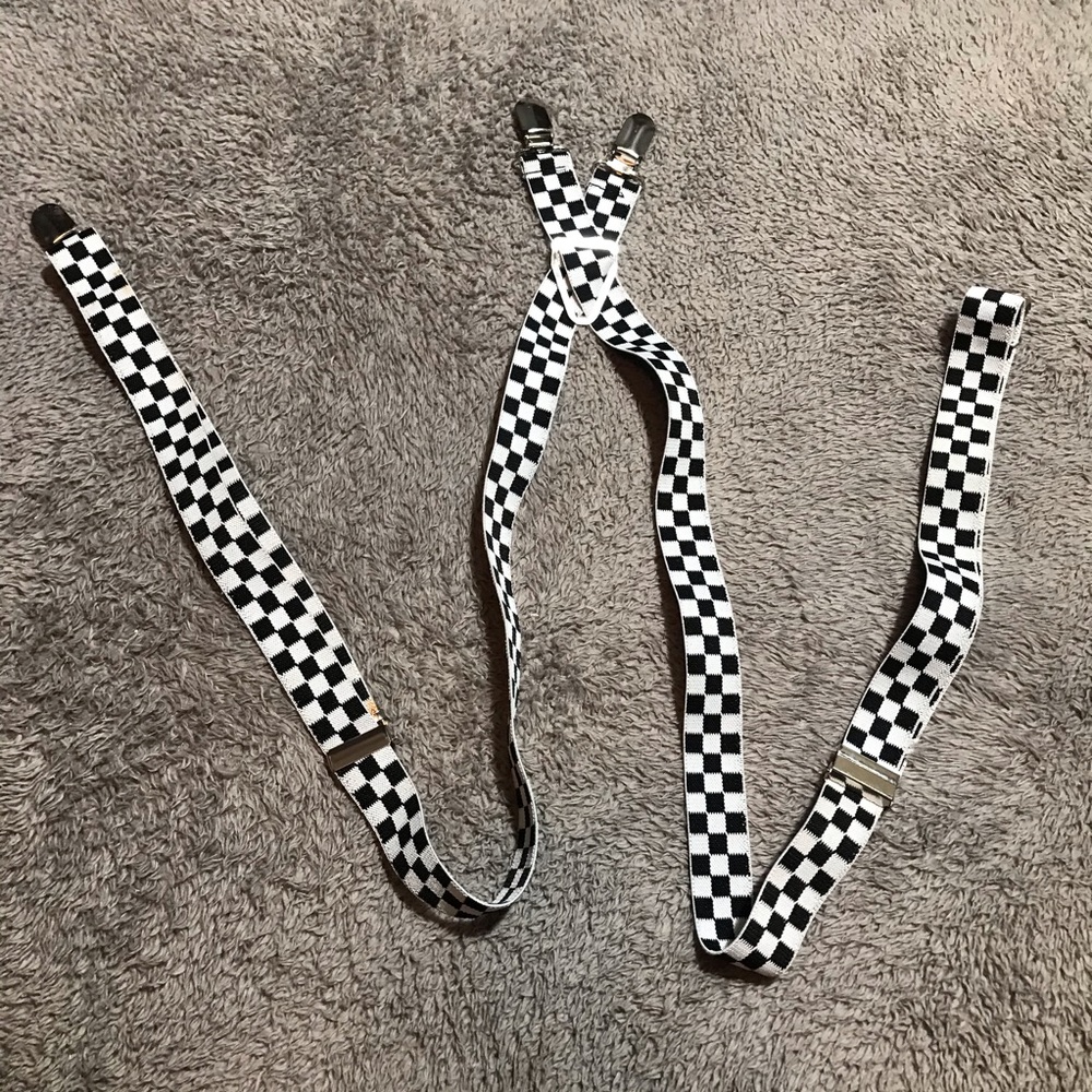 Checkered suspenders